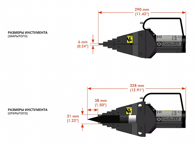 Размеры инструмента